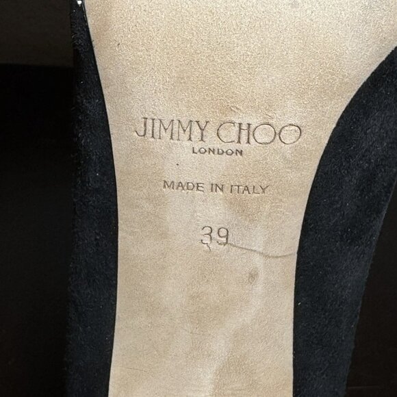 Jimmy Choo Shoes Womens Size 39 Suede Block Heel Pumps - Picture 9 of 11